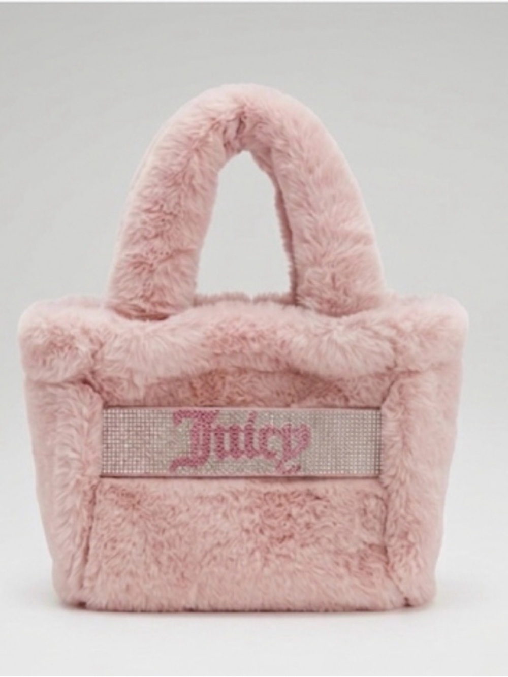 Juicy Couture Pink Faux Fur Tote Bag